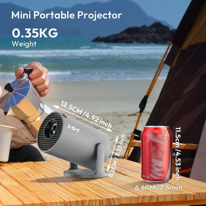 XGODY Android LED Projector - size and specification details