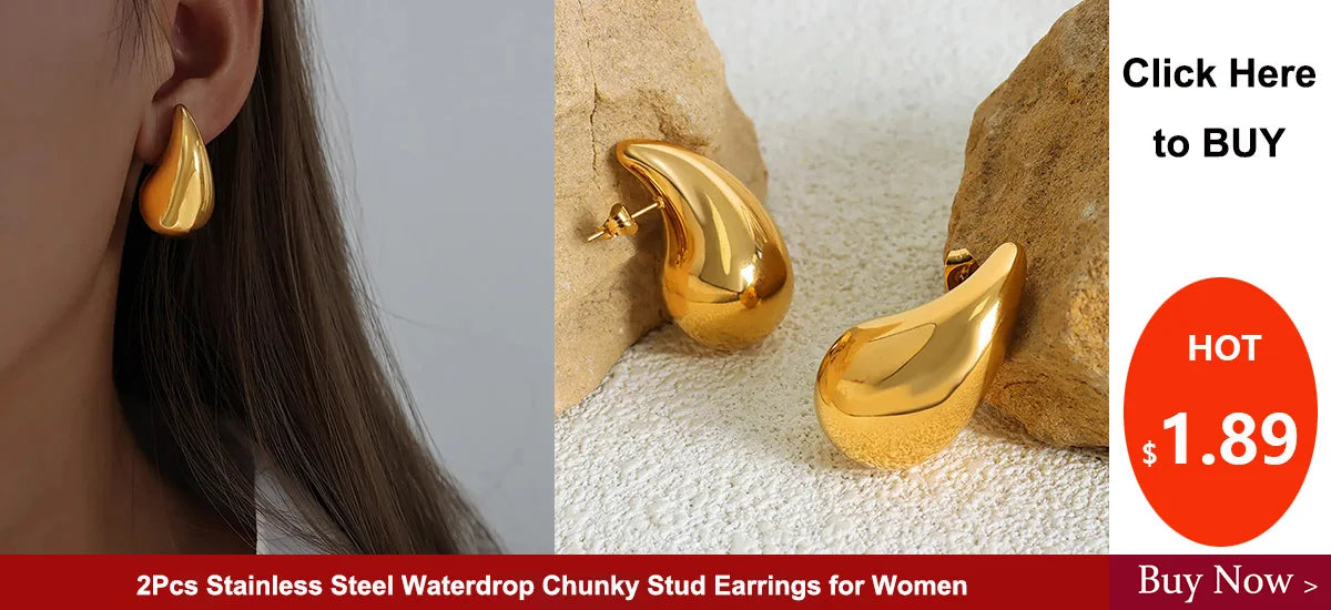 Double Pierced Chain Stud Earrings - additional view 10