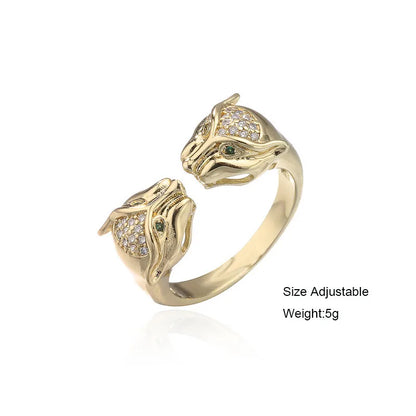 CZ Leopard Head Open Ring - additional view 25