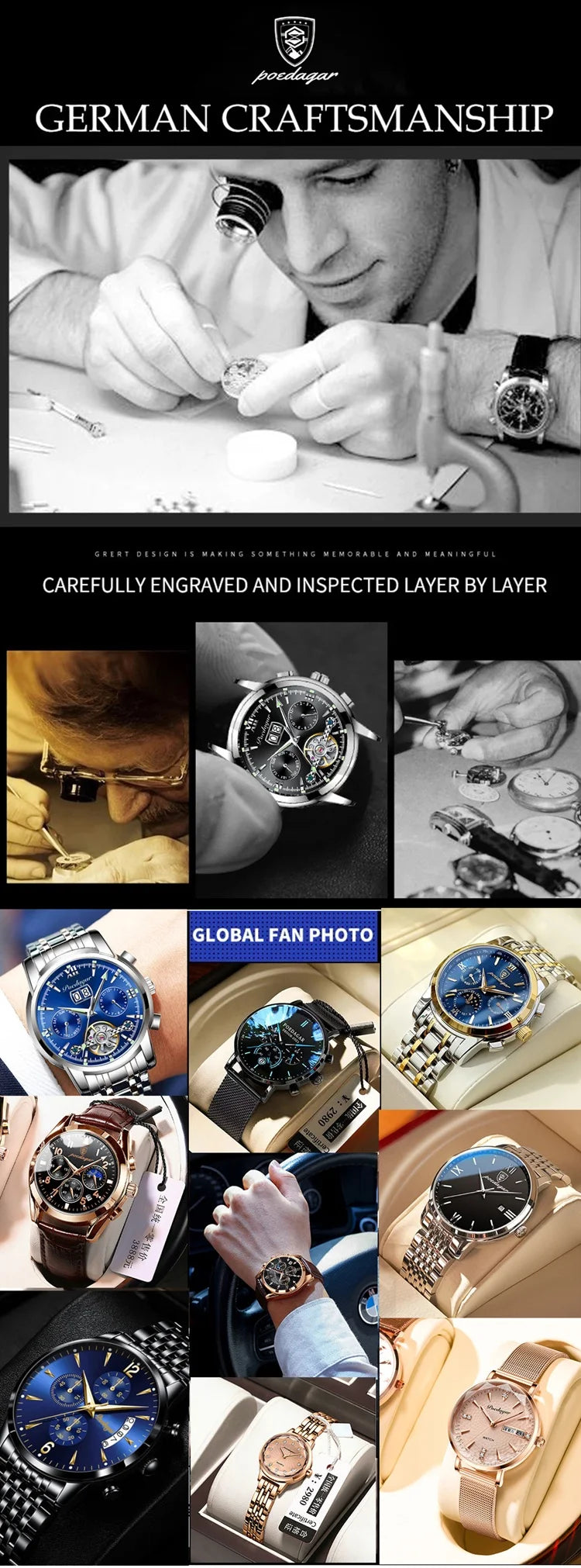 POEDAGAR Women's Quartz Watch - additional view 23