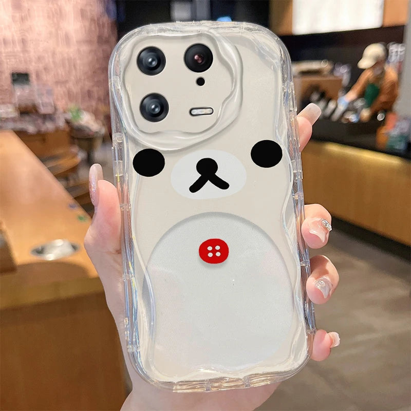 Wave-edged soft silicone case fitted on a phone