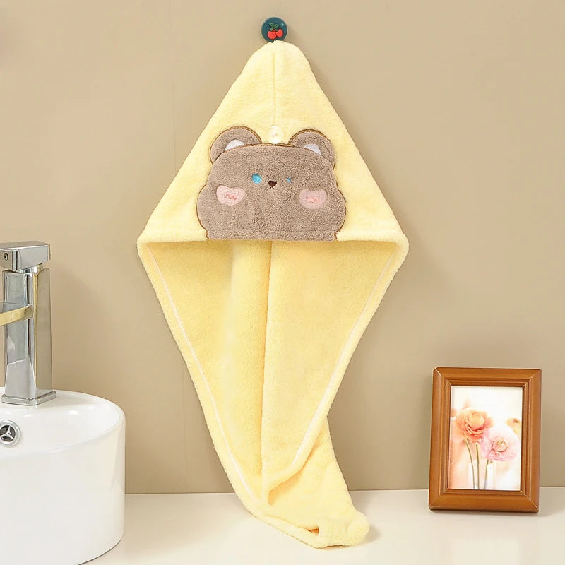 Coral Fleece Hair Drying Towel Cap - what's included