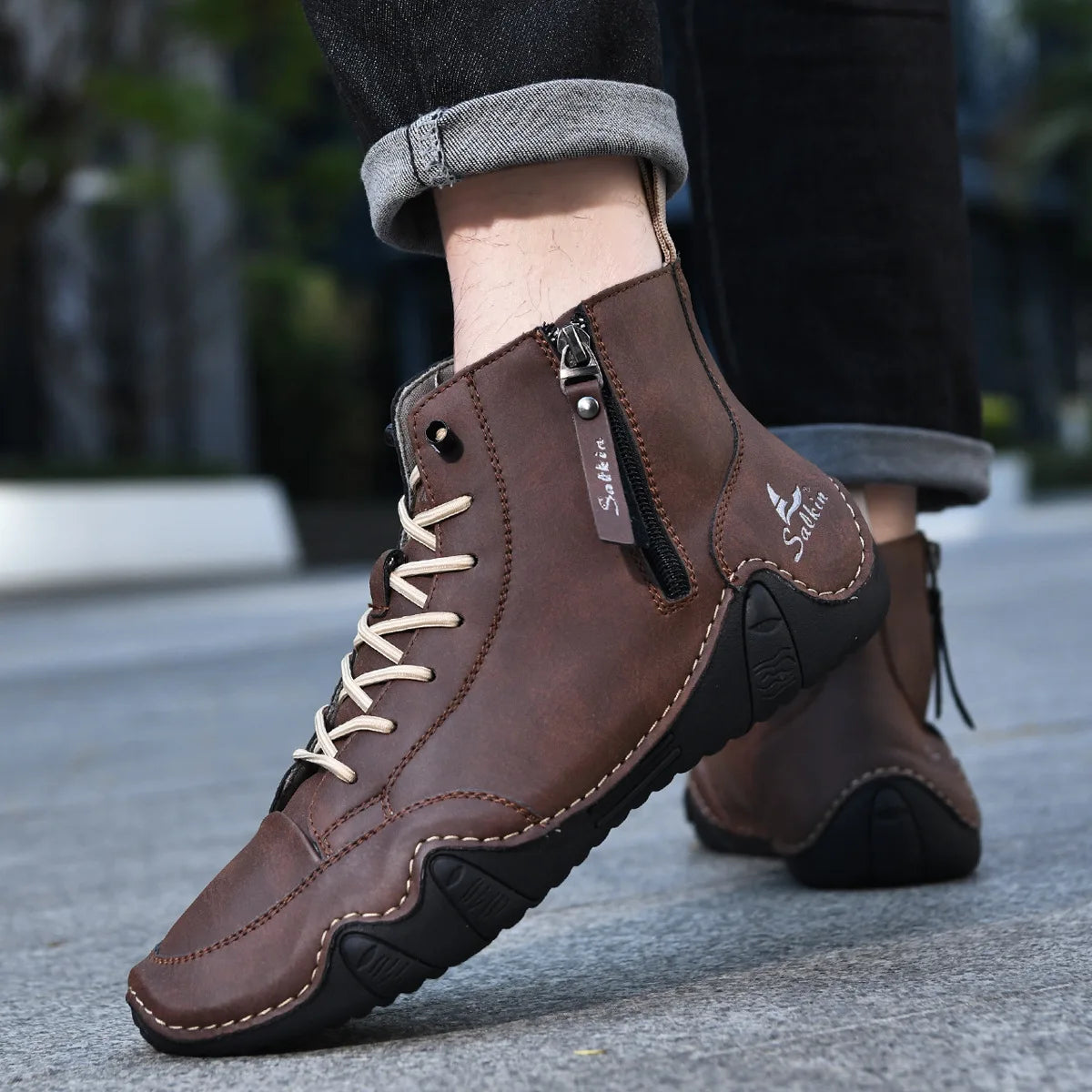 Men's Zip-Up Ankle Boots - additional view 16