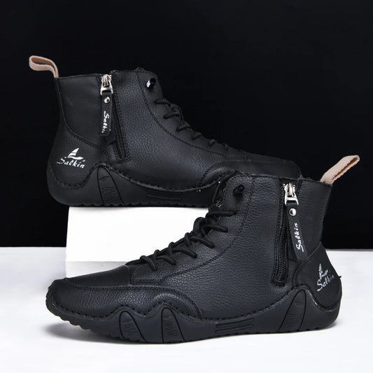 Men's Zip-Up Ankle Boots - main product view