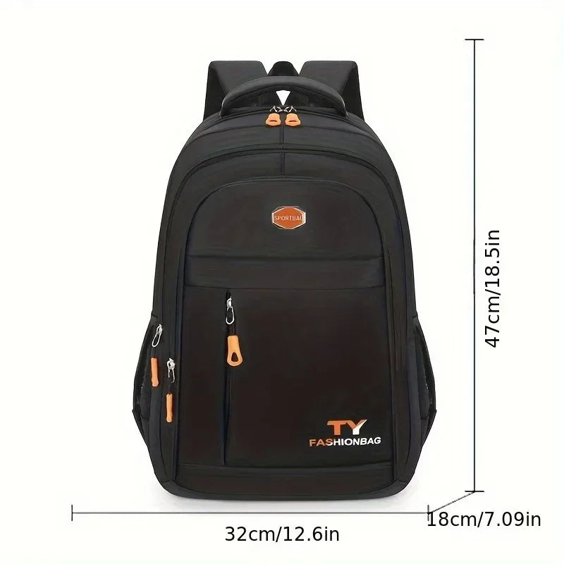 Casual Water-Resistant Nylon Backpack - size and specification details