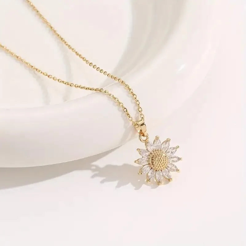 Sunflower Necklace with Gift Box - product features