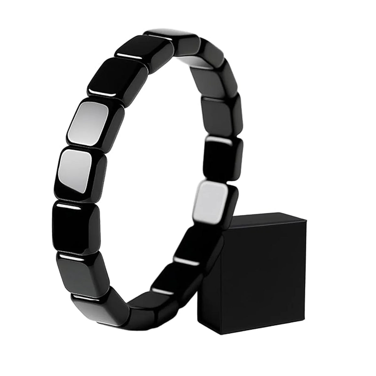 Natural Hematite Beaded Bracelet - size and specification details