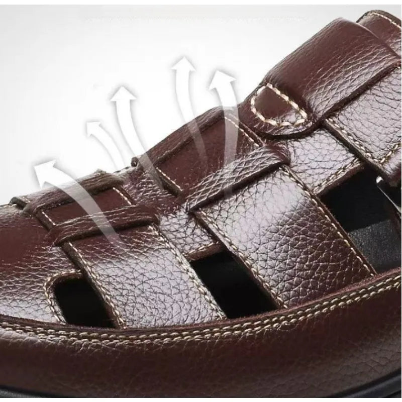 Men's Breathable Leather Shoes - additional view 13