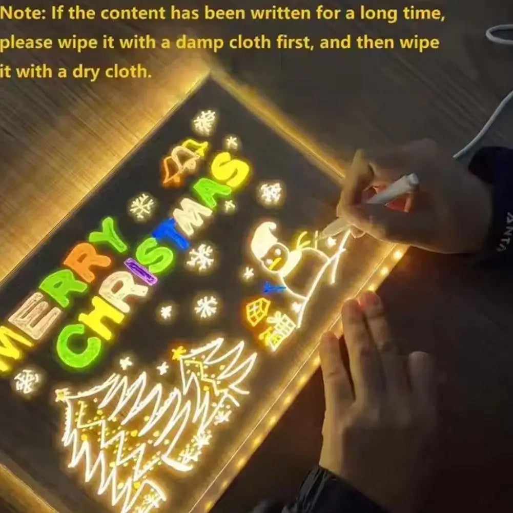 LED Light Up Drawing Board for Kids - in use