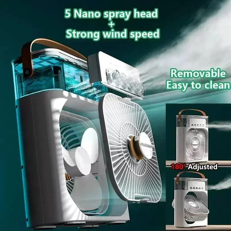 USB Portable Evaporative Cooler Fan - in use