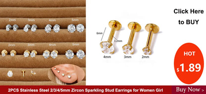 Double Pierced Chain Stud Earrings - additional view 12