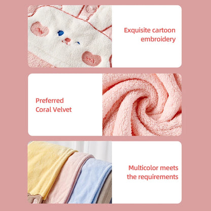 Coral Fleece Hair Drying Towel Cap - product features