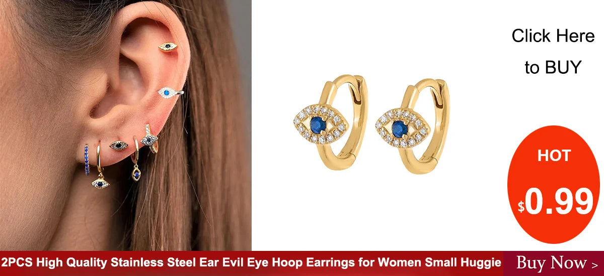 Double Pierced Chain Stud Earrings - additional view 16
