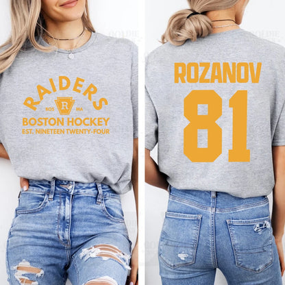 Ilya Rozanov Boston Raiders T-shirt colour option, short sleeve O-neck
