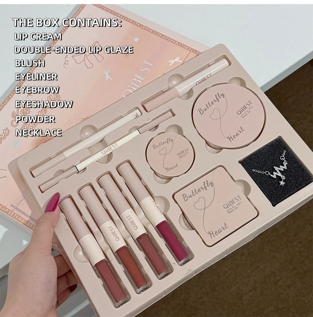 Makeup Gift Box Set with Necklace - back view