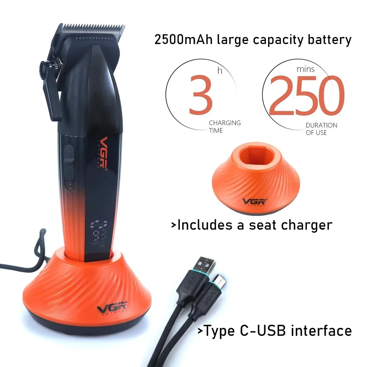 VGR Professional Hair Clipper & Trimmer - product features
