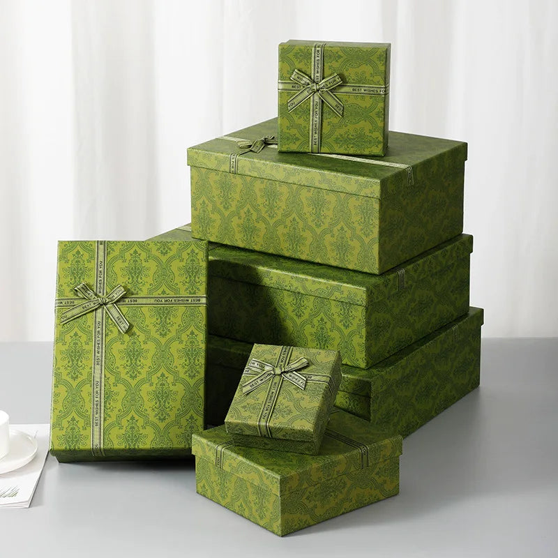 Rigid Paper Gift Box with Lid - side view