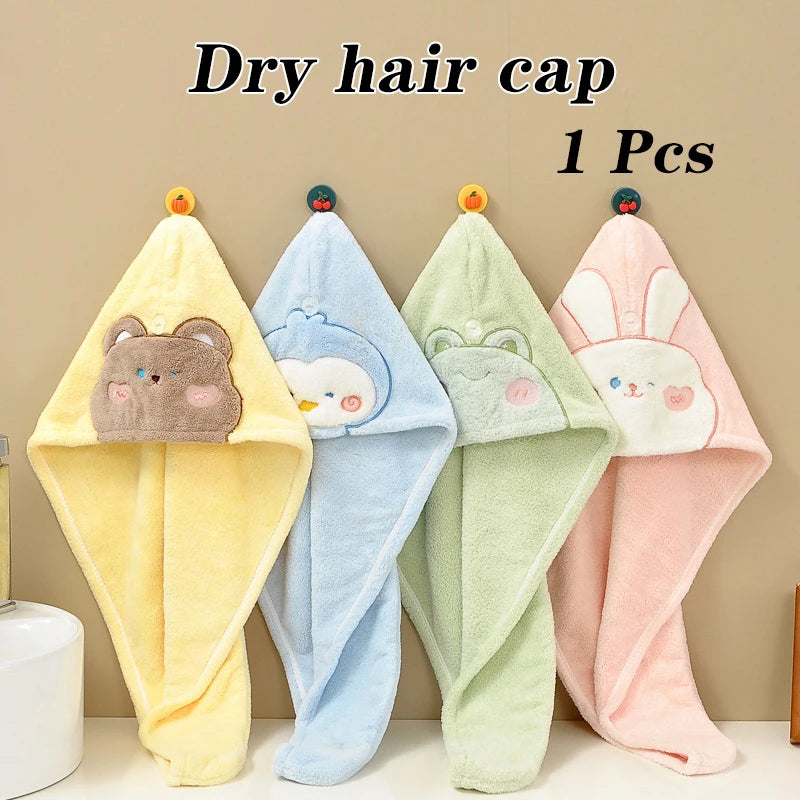 Coral Fleece Hair Drying Towel Cap - main product view