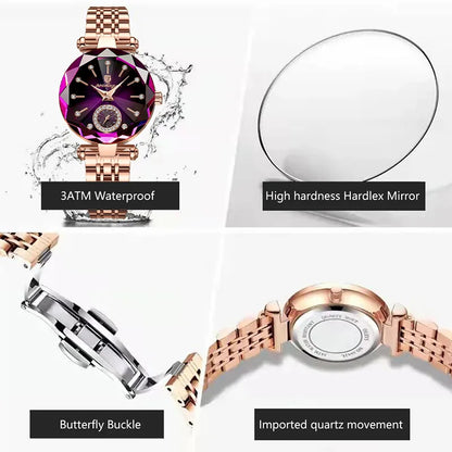 POEDAGAR Women's Quartz Watch - in use