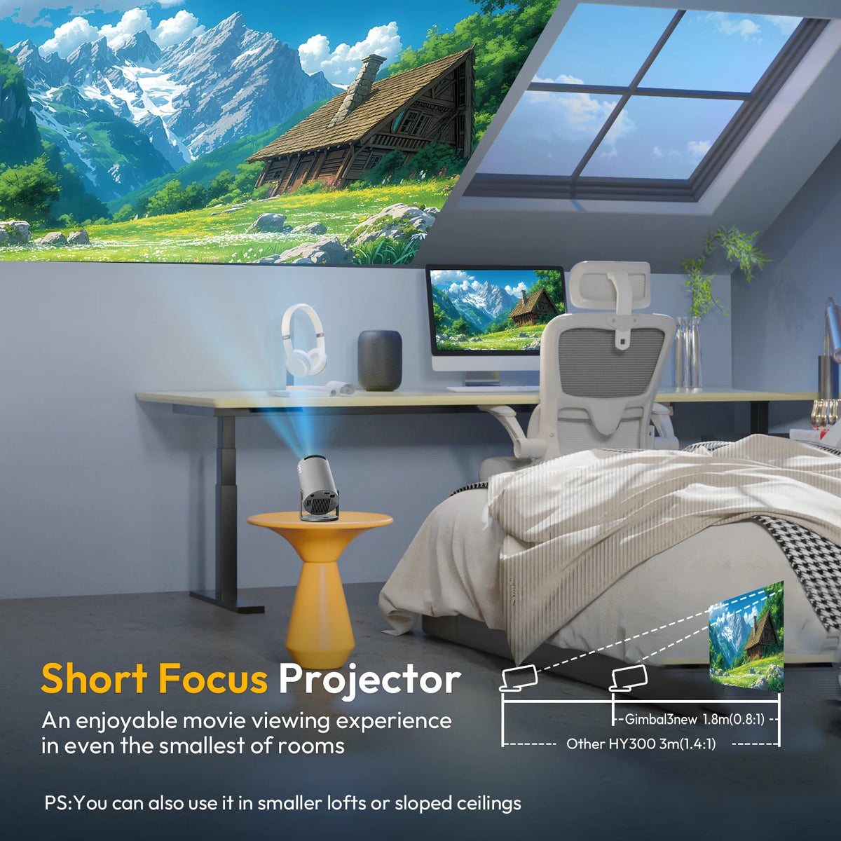 XGODY Android LED Projector - close-up of details