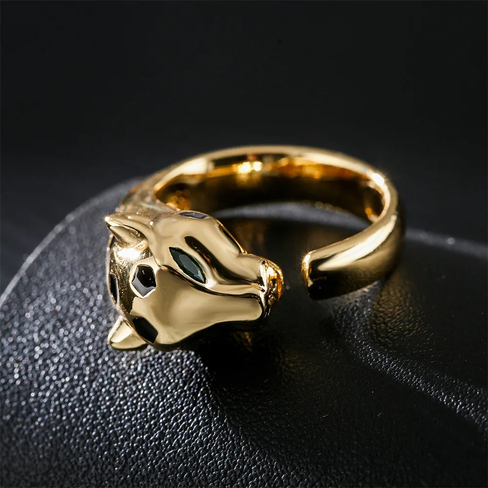 CZ Leopard Head Open Ring - additional view 15