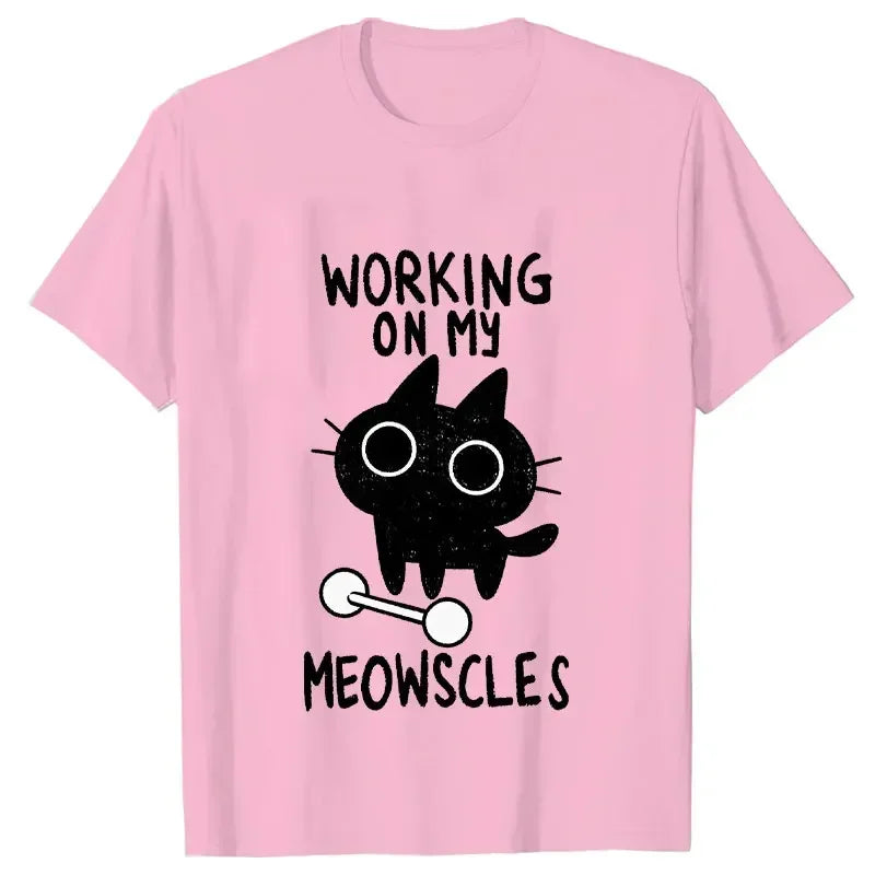 Fitness Cat Print T-Shirt - additional view 11