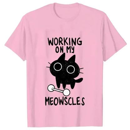 Fitness Cat Print T-Shirt - additional view 11