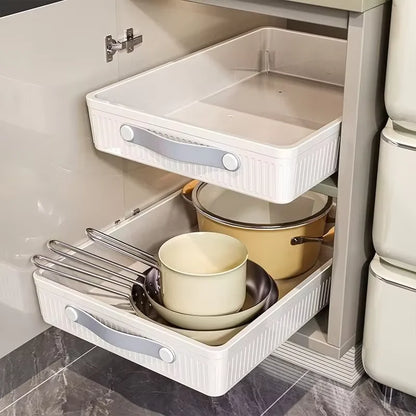 Pull-Out Cabinet Storage Tray - close-up of details