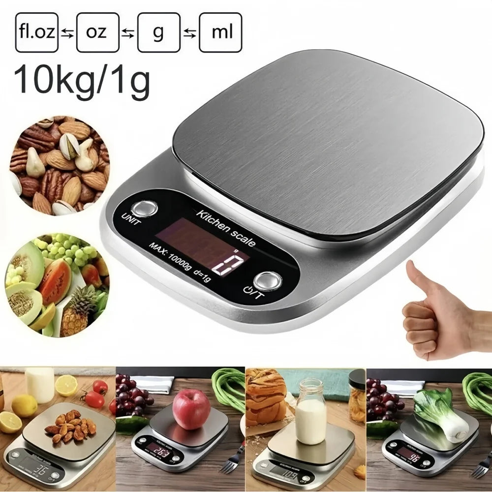 Digital Kitchen Scale 10kg - side view