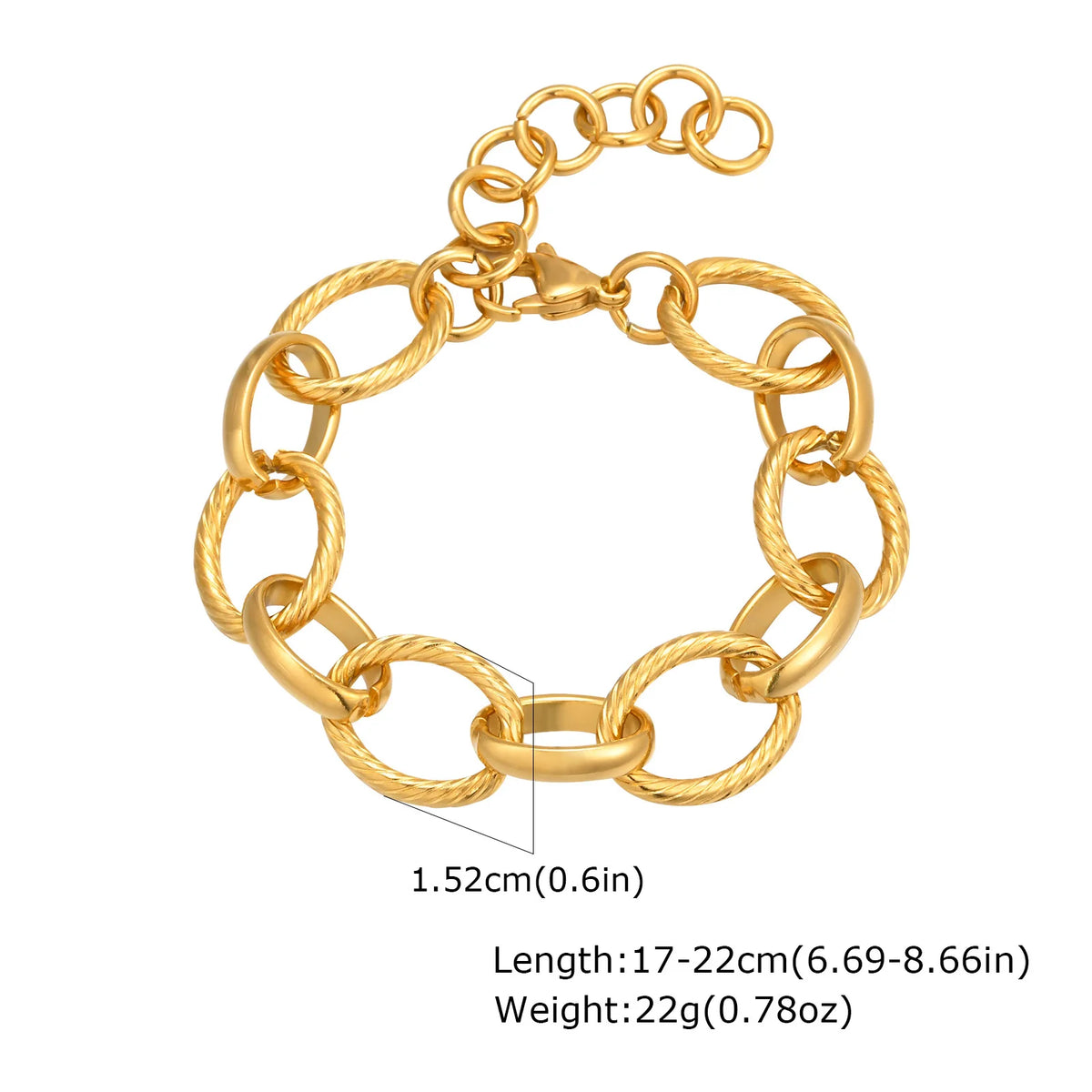 Gold Plated Chunky Chain Bracelet - additional view 23
