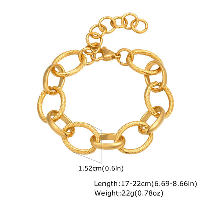 Gold Plated Chunky Chain Bracelet - additional view 23