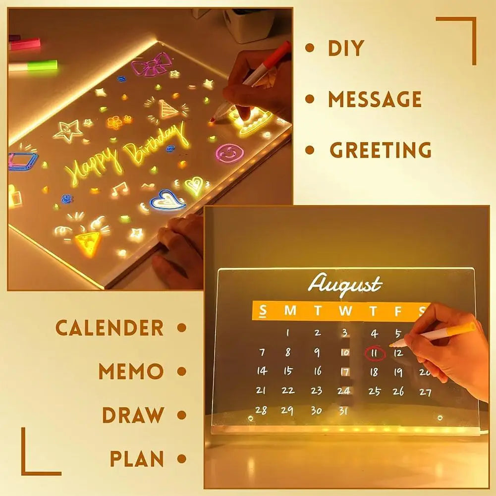 LED Light Up Drawing Board for Kids - close-up of details