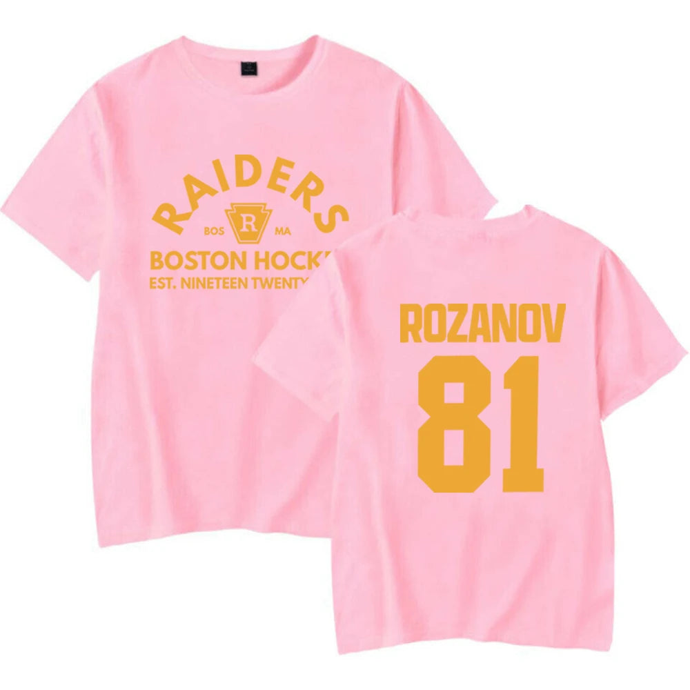 Ilya Rozanov Boston Raiders T-shirt colour option, styled view