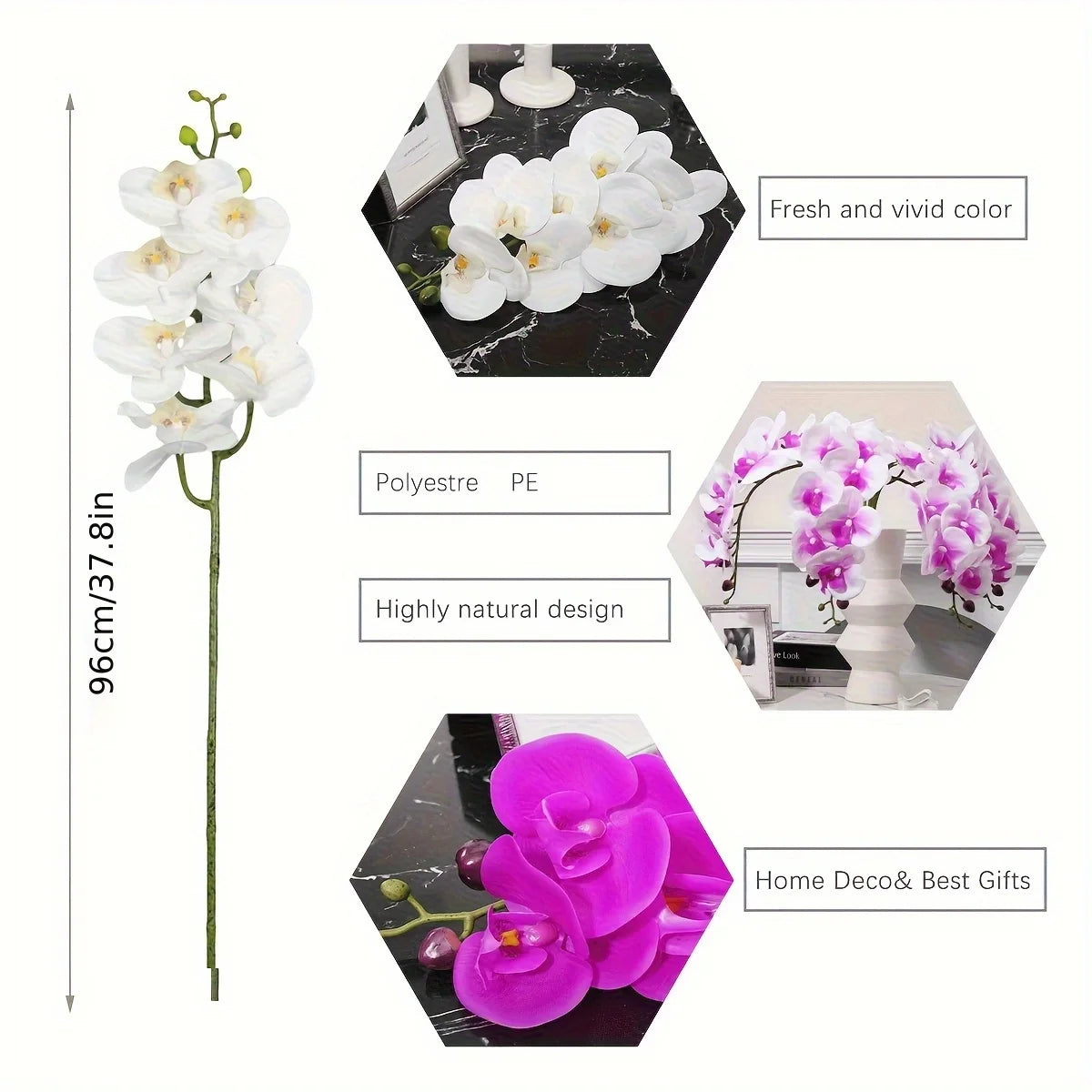 Artificial Butterfly Orchid Stem 38in - additional view 12