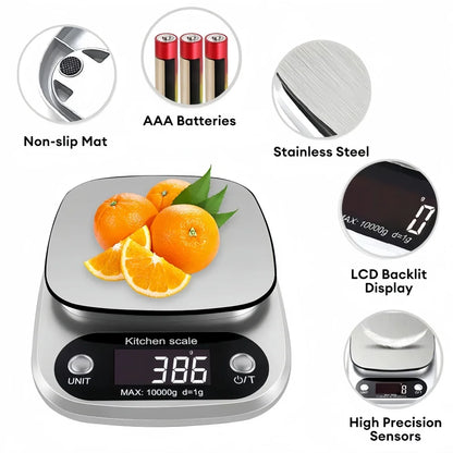 Digital Kitchen Scale 10kg - in use