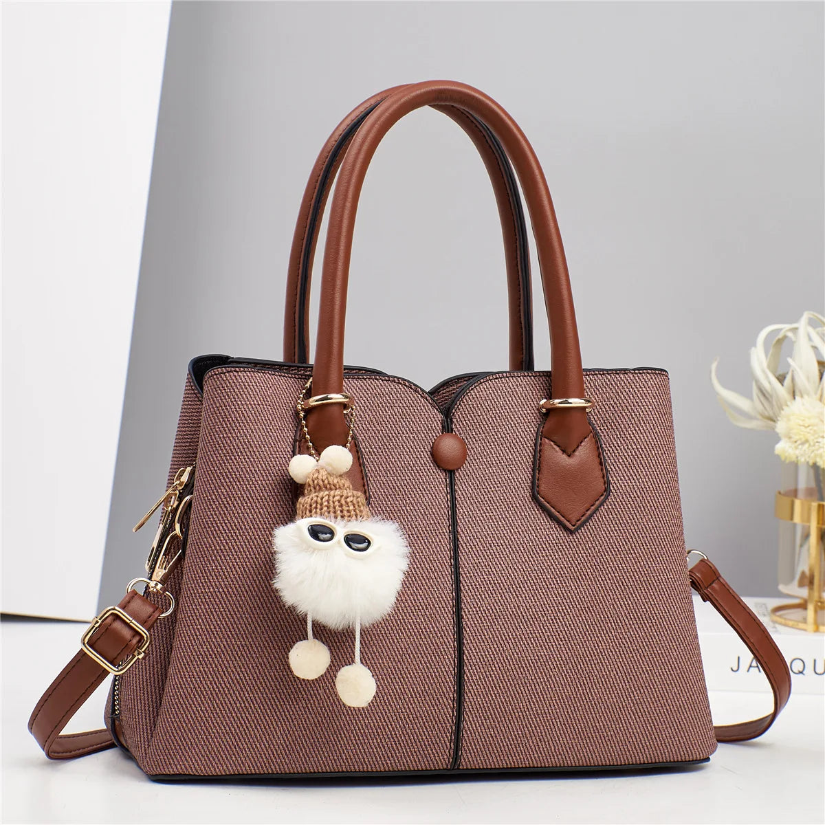 Soft PU shoulder bag colour option, close-up