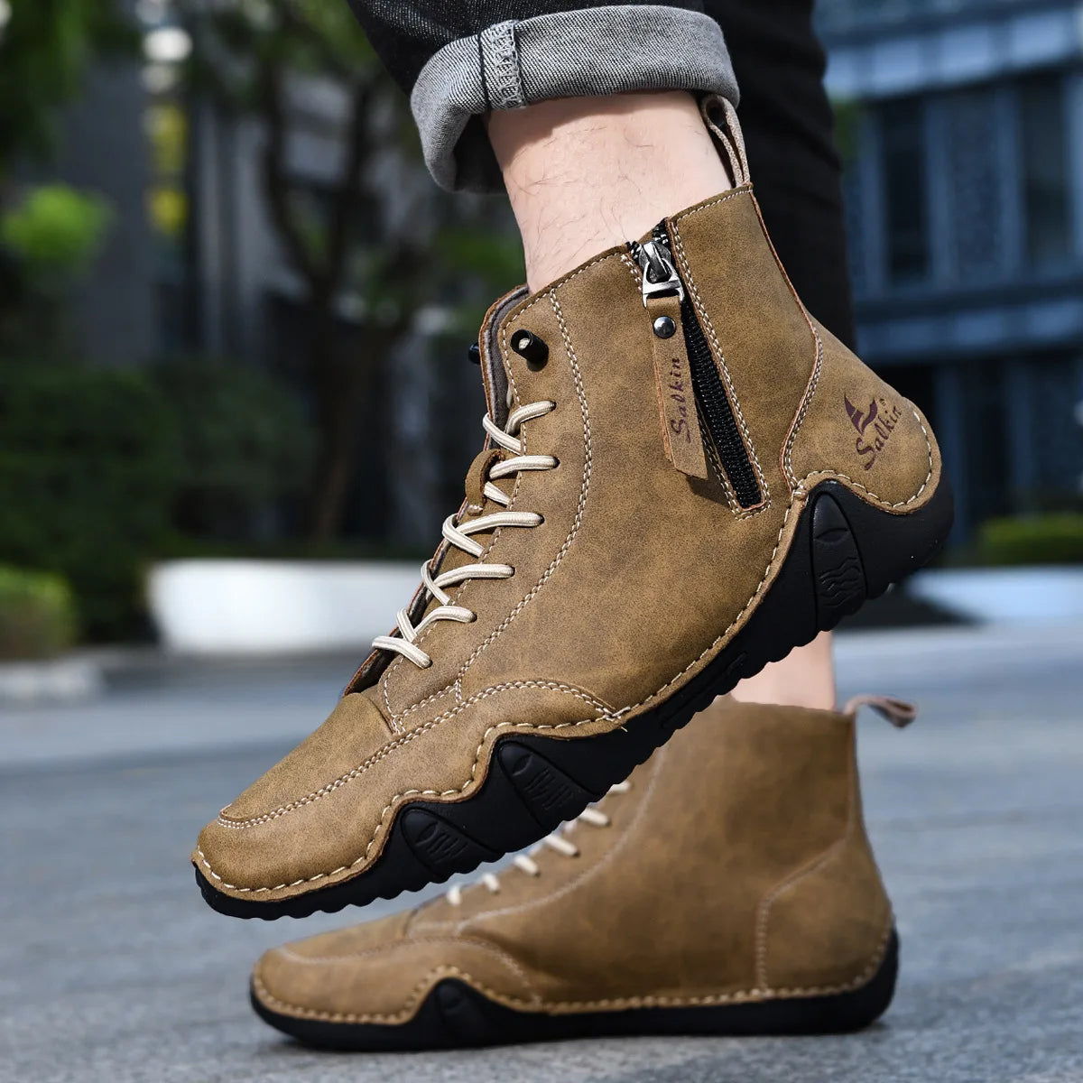 Men's Zip-Up Ankle Boots - additional view 12