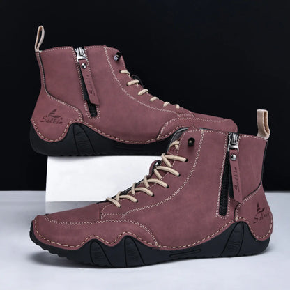 Men's Zip-Up Ankle Boots - close-up of details