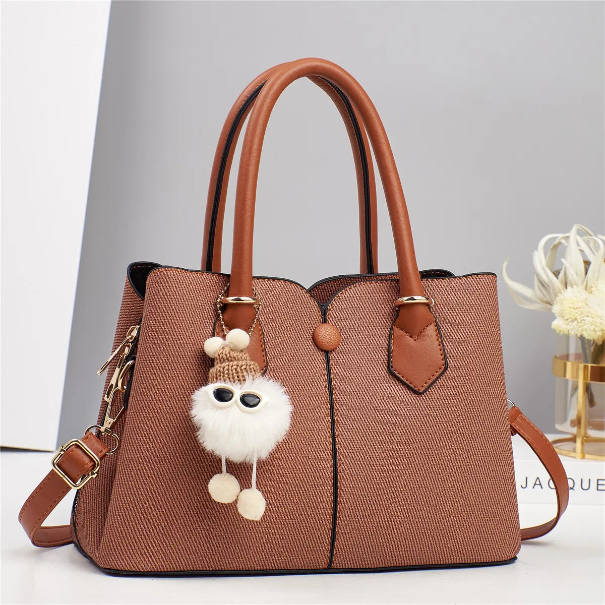 Soft PU shoulder bag colour option, side view