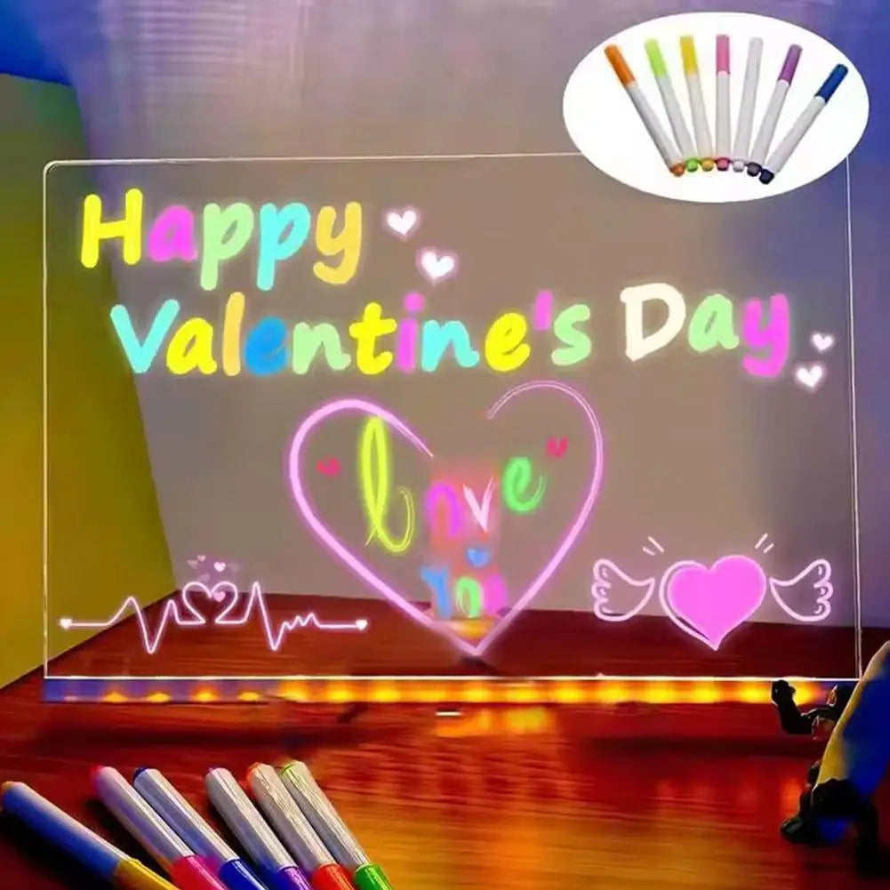 LED Light Up Drawing Board for Kids - back view
