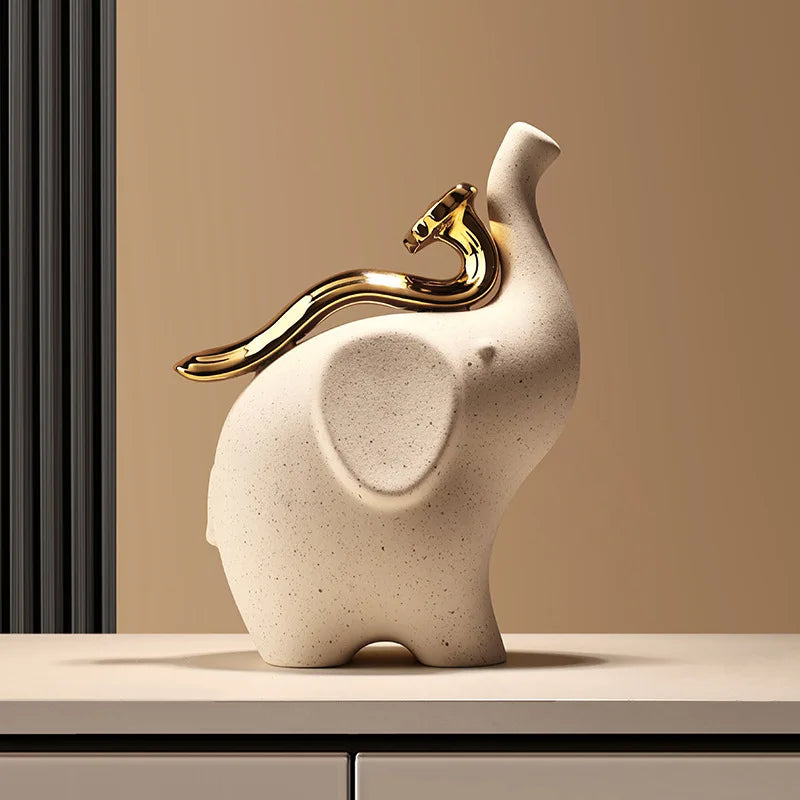 White Porcelain Animal Figurine - in use