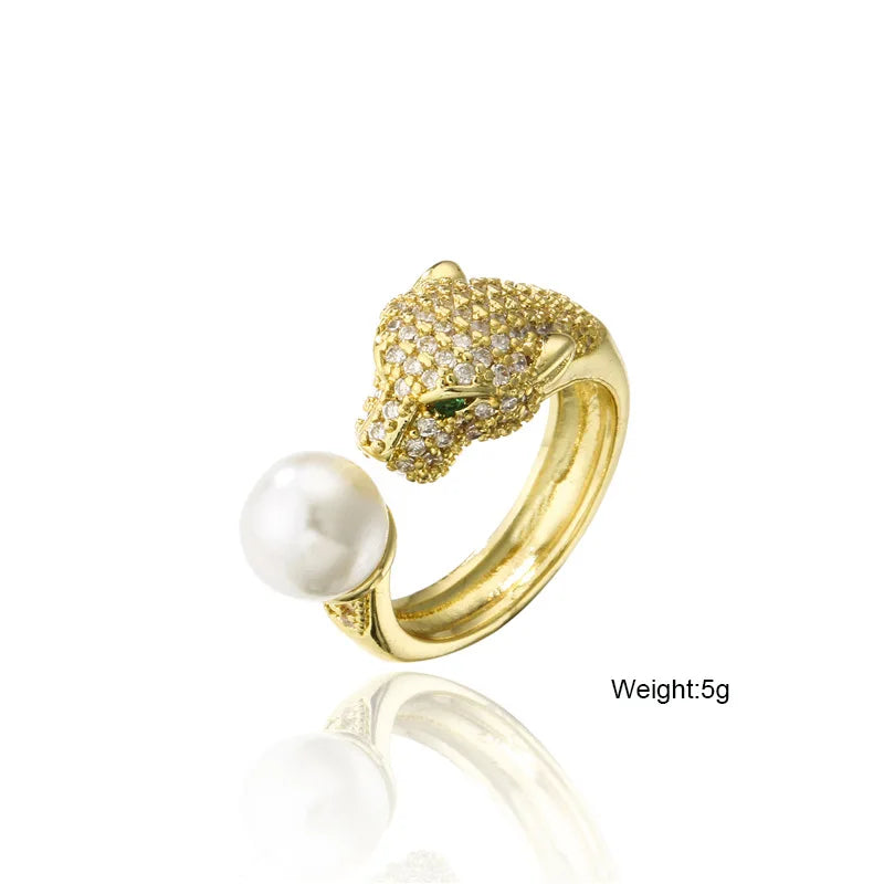 CZ Leopard Head Open Ring - additional view 19