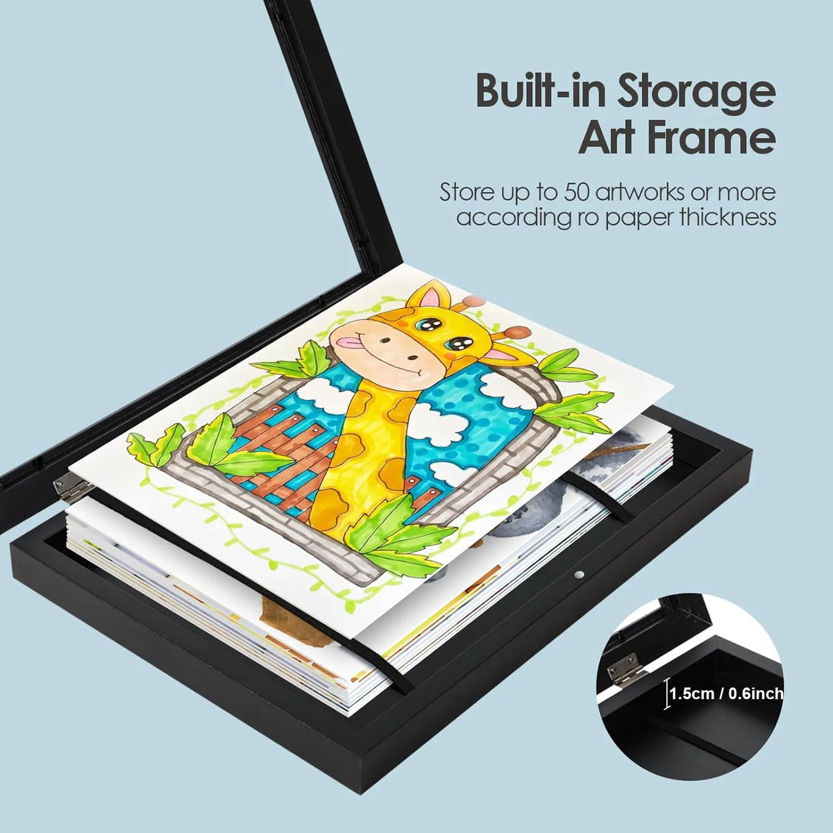Magnetic A4 Art Frame - side view