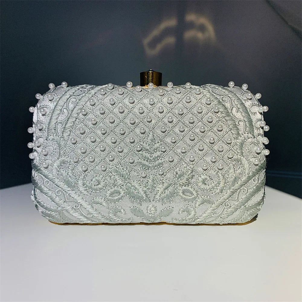 Embroidered Evening Clutch Bag - what's included