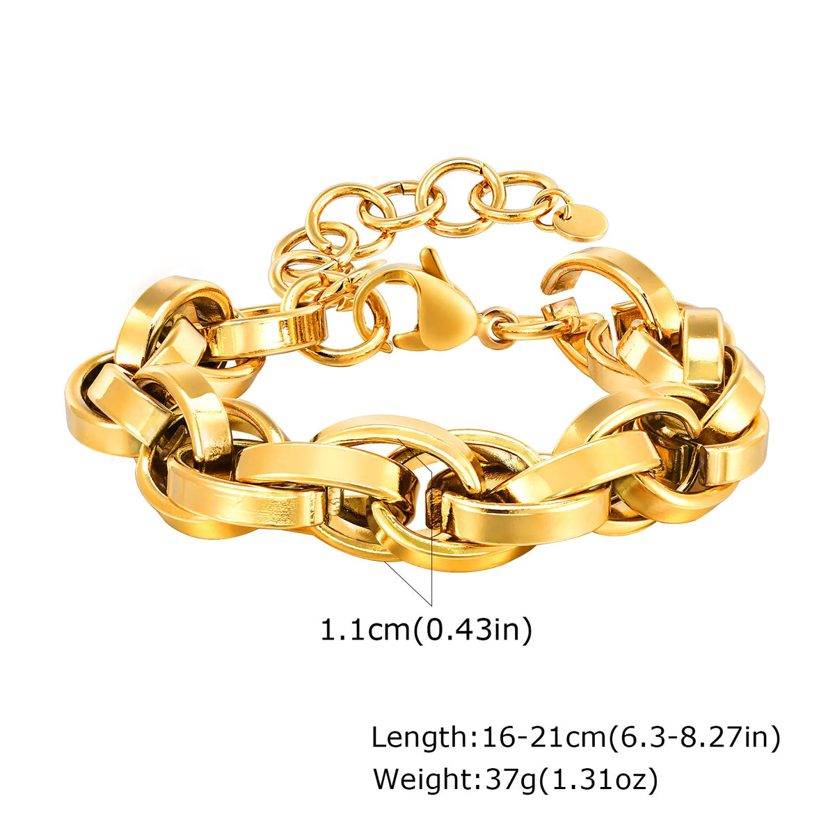 Gold Plated Chunky Chain Bracelet - additional view 19