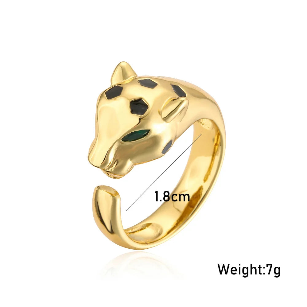 CZ Leopard Head Open Ring - additional view 13