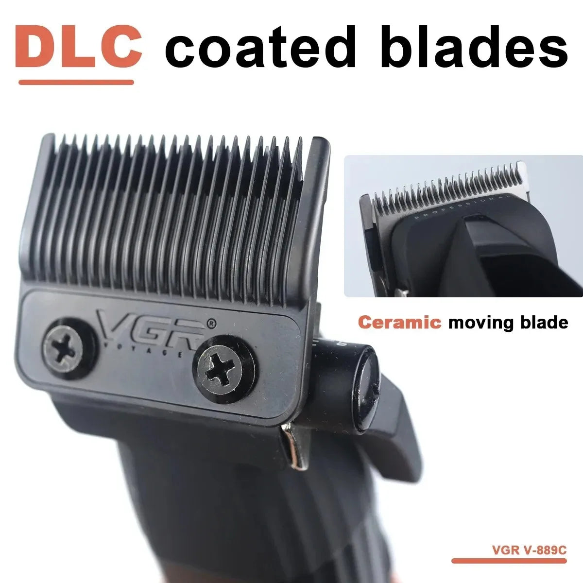 VGR Professional Hair Clipper & Trimmer - close-up of details