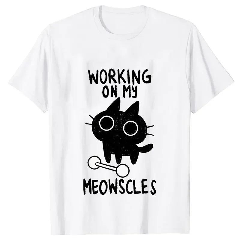 Fitness Cat Print T-Shirt - additional view 10