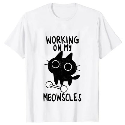 Fitness Cat Print T-Shirt - additional view 10