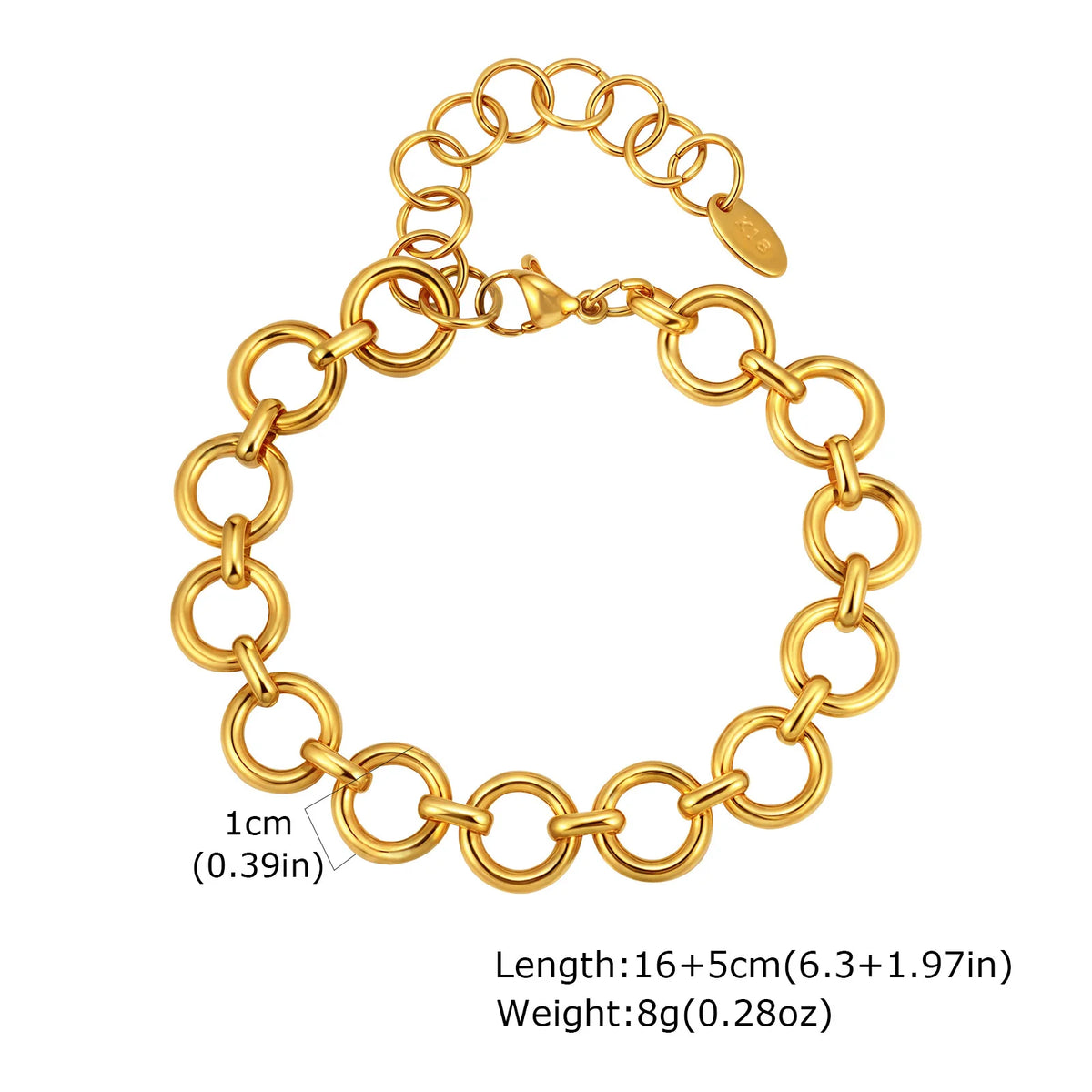 Gold Plated Chunky Chain Bracelet - additional view 25